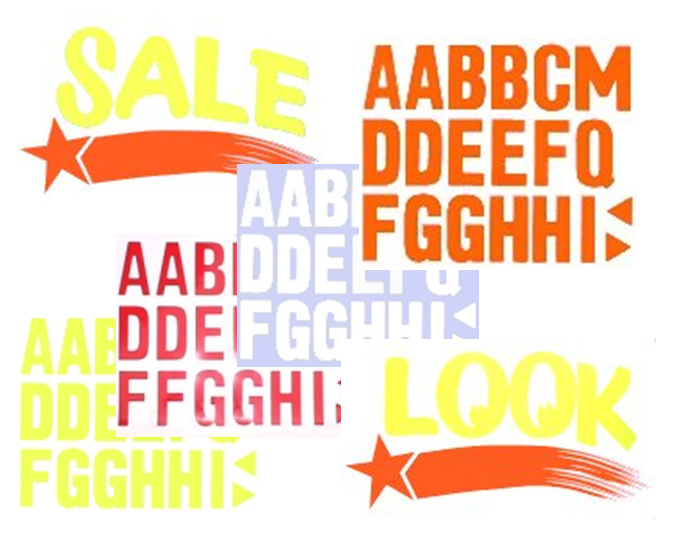 Static Letter Sign Window Static Cling Letter Sets – LetterBank | MyDIYsigns