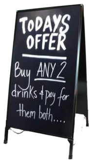 Easy to use Chalkboard Sign