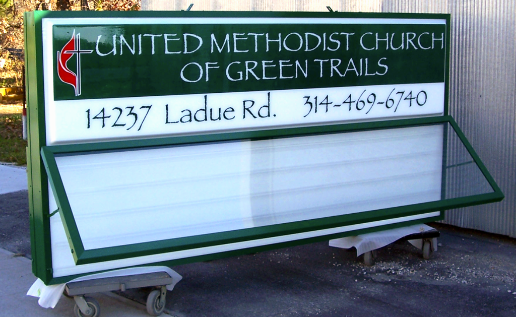 Two 4x8 FT GlasSteel Sign Faces With Track – Portable Readerboard Panels For DIY Marquee