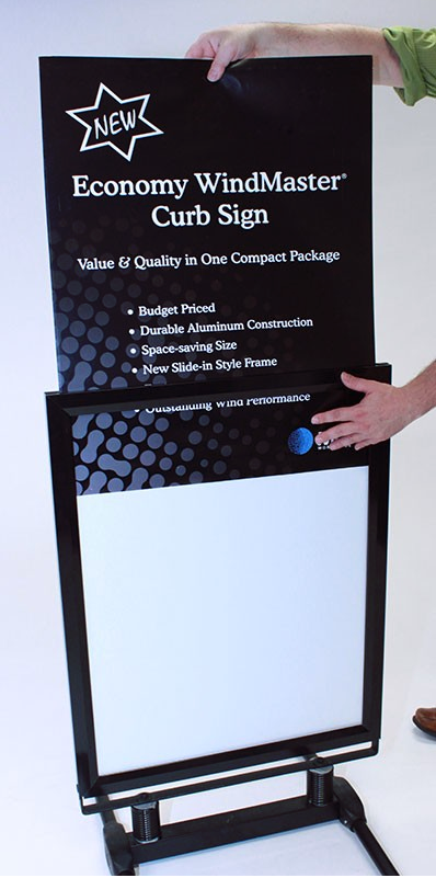 Windmaster 4101 Slide-in curb sign for 22x28