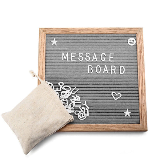 Home Letter Board English Alphabet Changeable Message Felt Office Display Frame