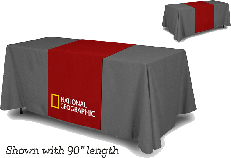 Table runners printed in full color