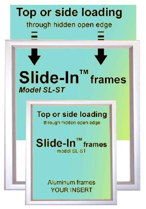 Wall Ad & Poster Slide-in Frames. Not for Buses.