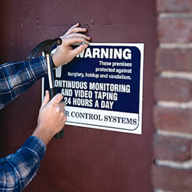 Rigid Vinyl Warning + Fence Signs