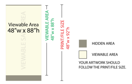 Retractable Banner, Base + Bag 48" x 92"