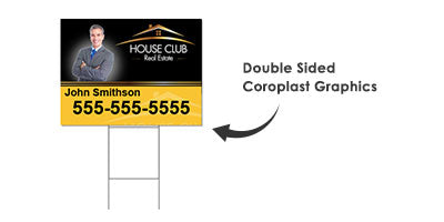 PROMOTIONAL Yard Sign and H wire stake
