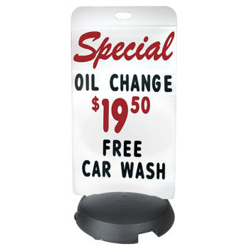 Rolling base changeable sign 24" x 46"
