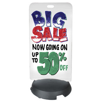 DISCONTINUED Write-on, Wipe off rolling base sign 24" x 46"