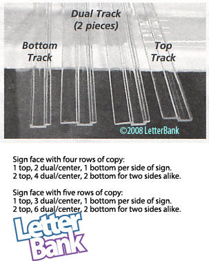 Letter Track Rivets Track for Lighted Outdoor Signs with Rigid Sign Letters, 8 foot length ...