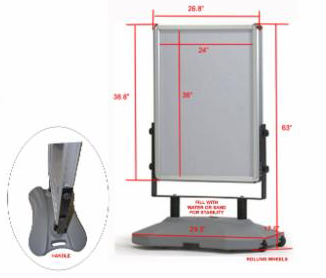 Economy Ballast Wind Curb SIgn Frame