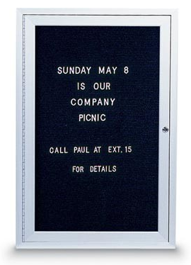 Standard Indoor Enclosed Letterboard, Single Door