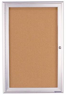 Single Door Radius Frame- Outdoor Enclosed Corkboard